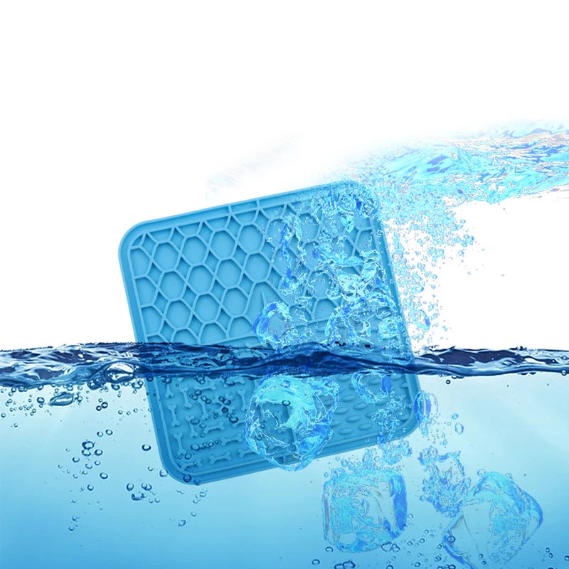 Pet Lick Silicone Mat Slow Food Plate for Dogs Bathing Distraction Dog Sucker Feeder Supplies Training Bowl Universal Plastic
