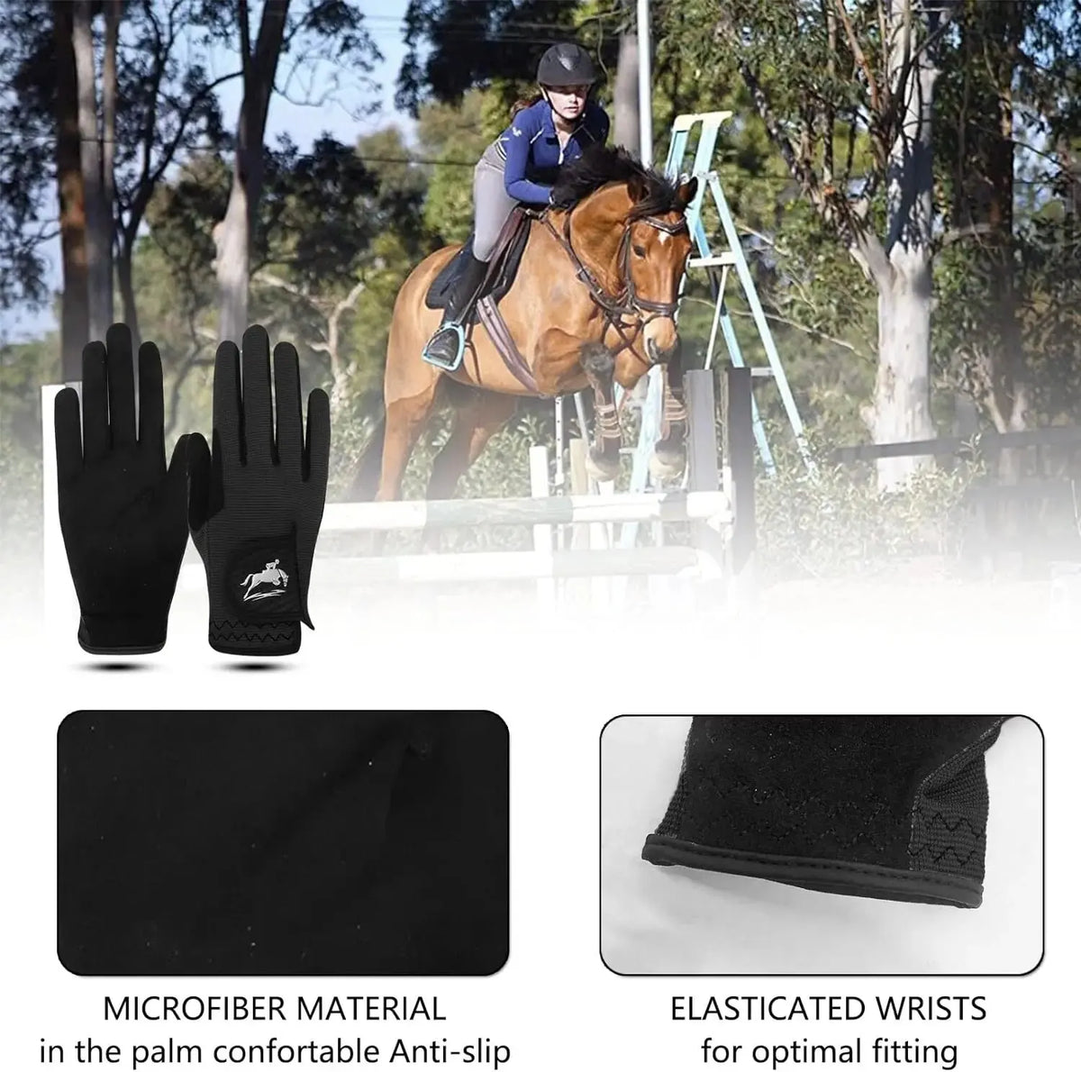 Horse Riding Breathable Gloves for Women