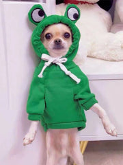 Green Frog Pet Sweater for Small to Medium Dogs