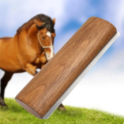 Wooden Horse grooming brush Scrapers Handle for Horse Shedding