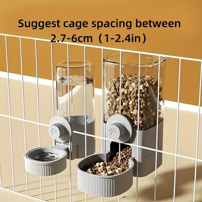 Hanging Automatic wire Pet Food Feeder/Water Dispenser