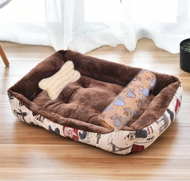 Winter Warm Pet's Kennels Washable Dog Net Bed House Four Seasons Medium Small Dog Sofa Bed Cushion Pet Supplies