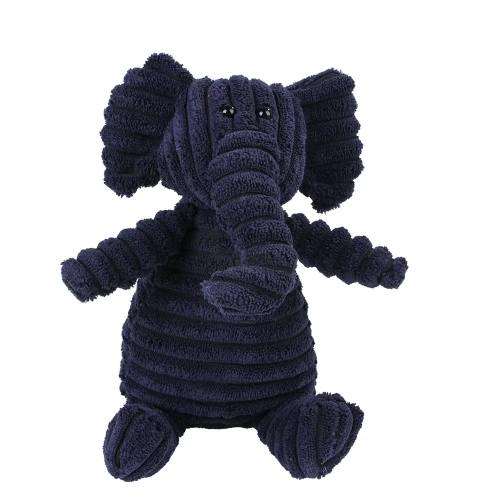 Plush Squeaky Dog Toy Animal Shapes Bite Resistant Corduroy for Small to Large Dogs Puppy Pet Training Accessory