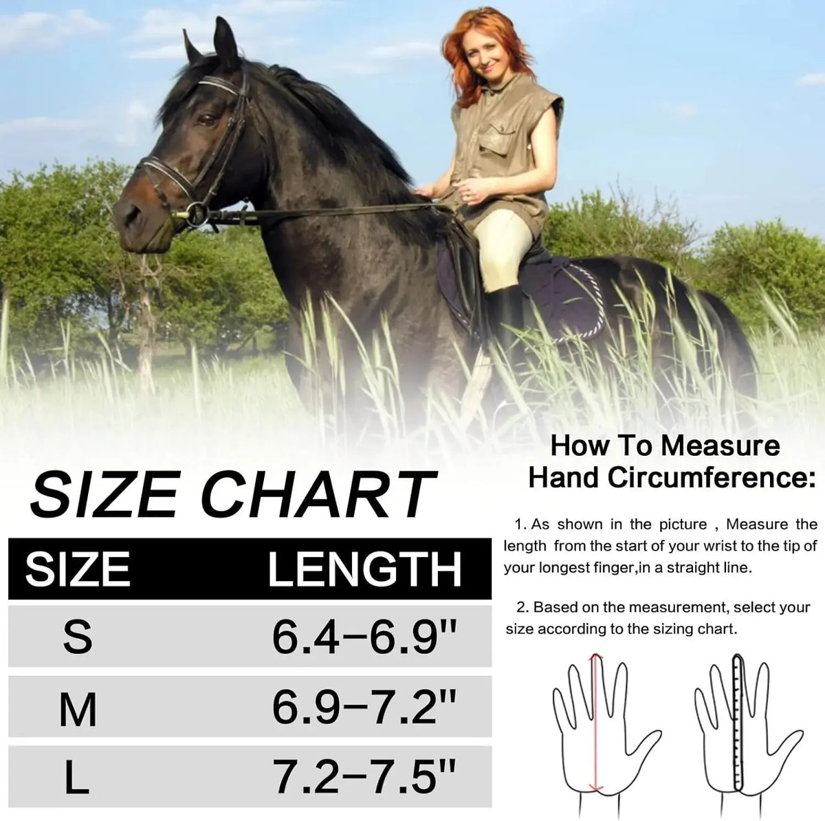 Horse Riding Breathable Gloves for Women