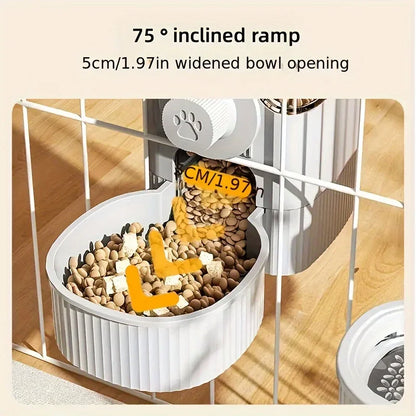 Hanging Automatic wire Pet Food Feeder/Water Dispenser