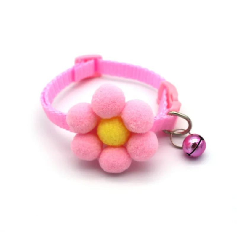 1PC Cute Cat Collar Small Puppy Collars Bow Kitten Cat Collar Bowknot Necklace with Bell for Dogs Chihuahua Pet Supplies