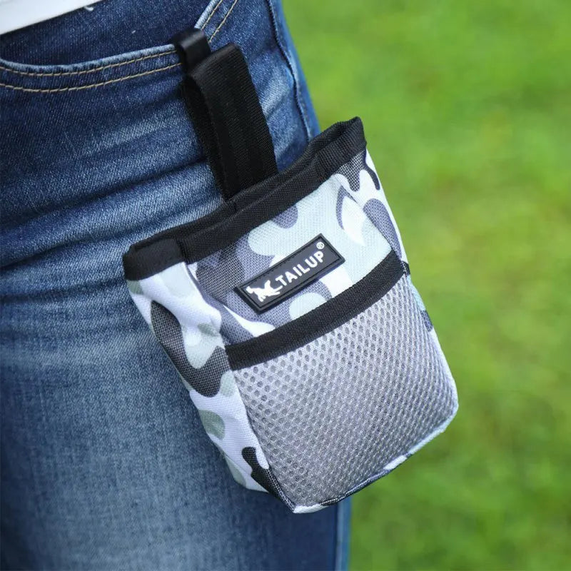 Dog Training Treat Pouch-Oxford Cloth Waist Bag for Puppy Snacks Obedience & Agility Feeding Pocket Reward Bag with Nylon Liner