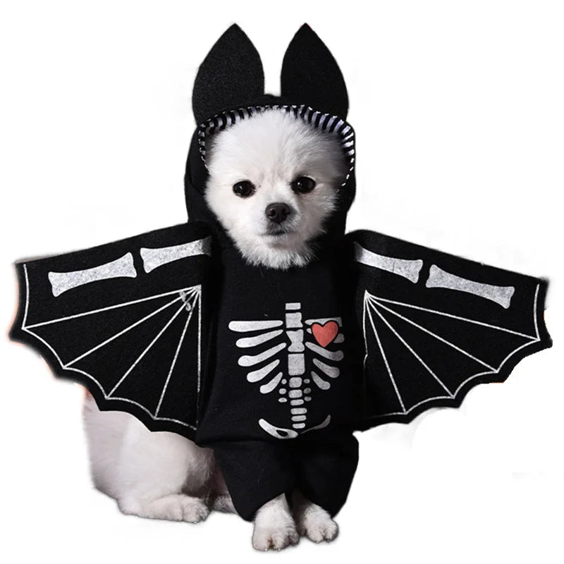 Halloween Dagger Pet Transformation Dress Funny Knife Holding Dog Clothes Cat Standing Outfit 100% Cotton Dog Jumpsuit Romper