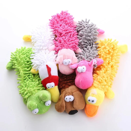 Plush Dog Toy with Sound - Interactive Squeak Toy for Dogs Fleece Shell Frog Hippo Design for Teeth Grinding And Chew Fun