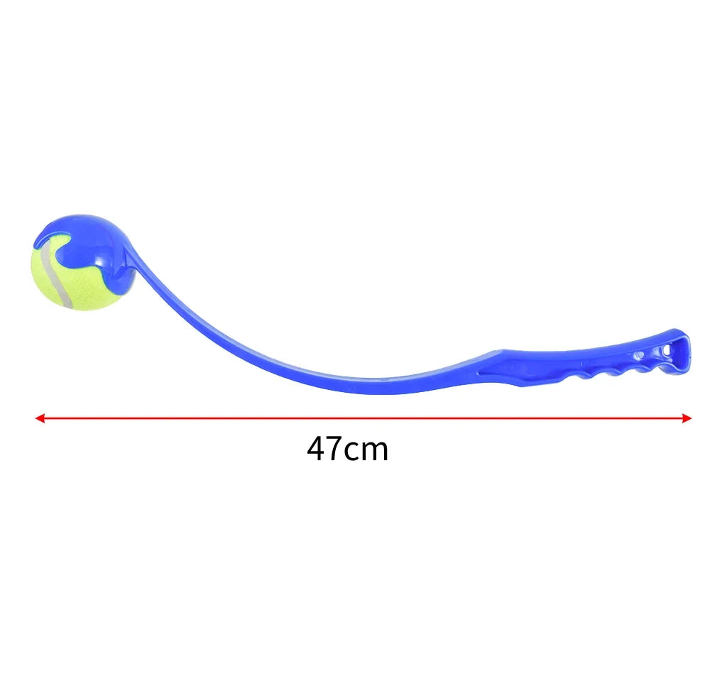 Interactive Dog Tennis Training Ball Thrower Outdoor Toy for Dogs Plastic Material Durable Ball Launcher for Pet Exercise