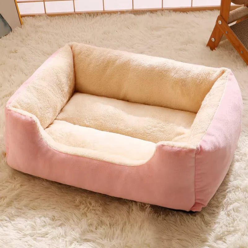 Warm Washable Cat And Dog House Bite-Proof Plush Bed for Small to Medium Dogs Breathable All-Year round Pet Nest