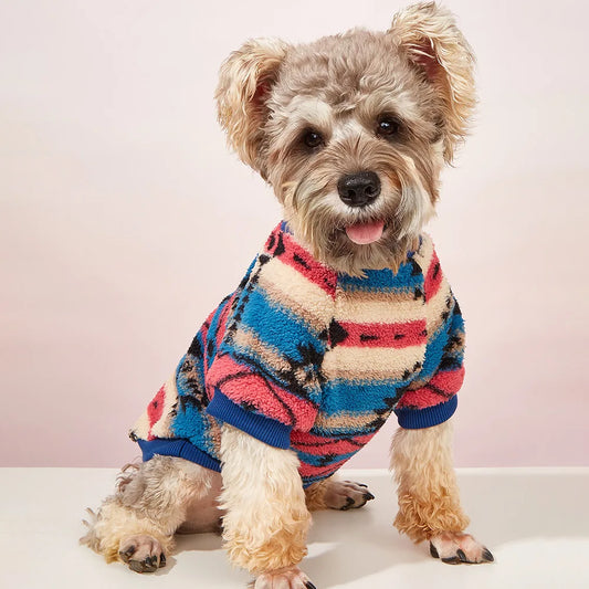Plush Cat Dog Hoodies Thicken Pet Sweaters for Small Dogs Cats Kitten Pullovers Autumn Winter Sphynx Fashion Pet Clothing
