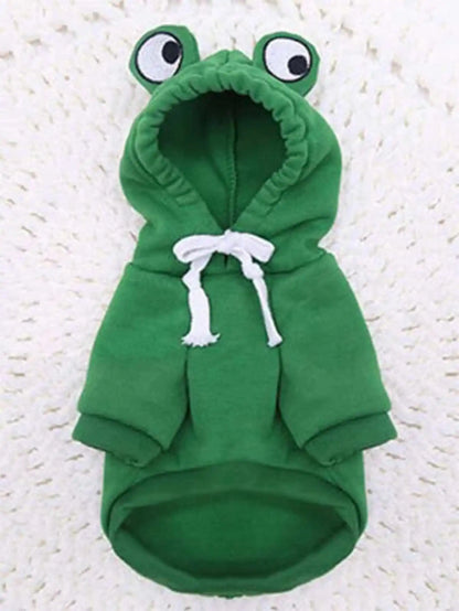 Green Frog Pet Sweater for Small to Medium Dogs