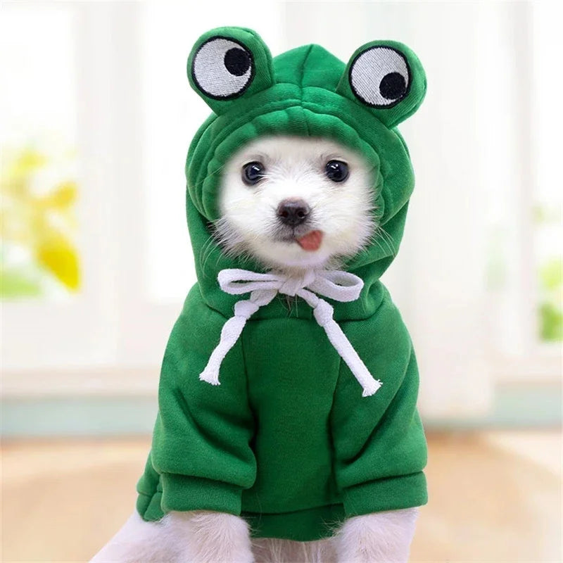 Cute Fruit Dog Hoodie Warm Fleece Pet Clothing for Small Dogs Puppy Cat French Chihuahua Jacket Coat Autumn/Winter Pet Clothes