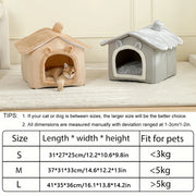 Washable Pet Bed House for Extra Small Dogs & Cats