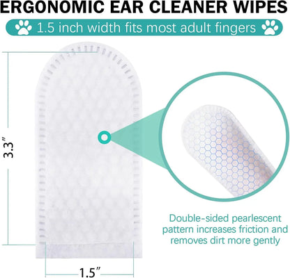 Finger Soft Otic Cleaning Pads for Regular Ear Cleaner for Cats And Dogs