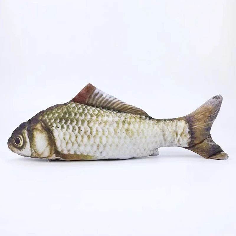 Interactive Cat Toy Fish Simulation Chew Pillow Kicker for Indoor Kittens Exercise & Fun No Battery Needed Cloth Material