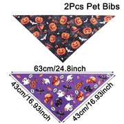 Halloween Ghost Bandana Scarf for Dogs