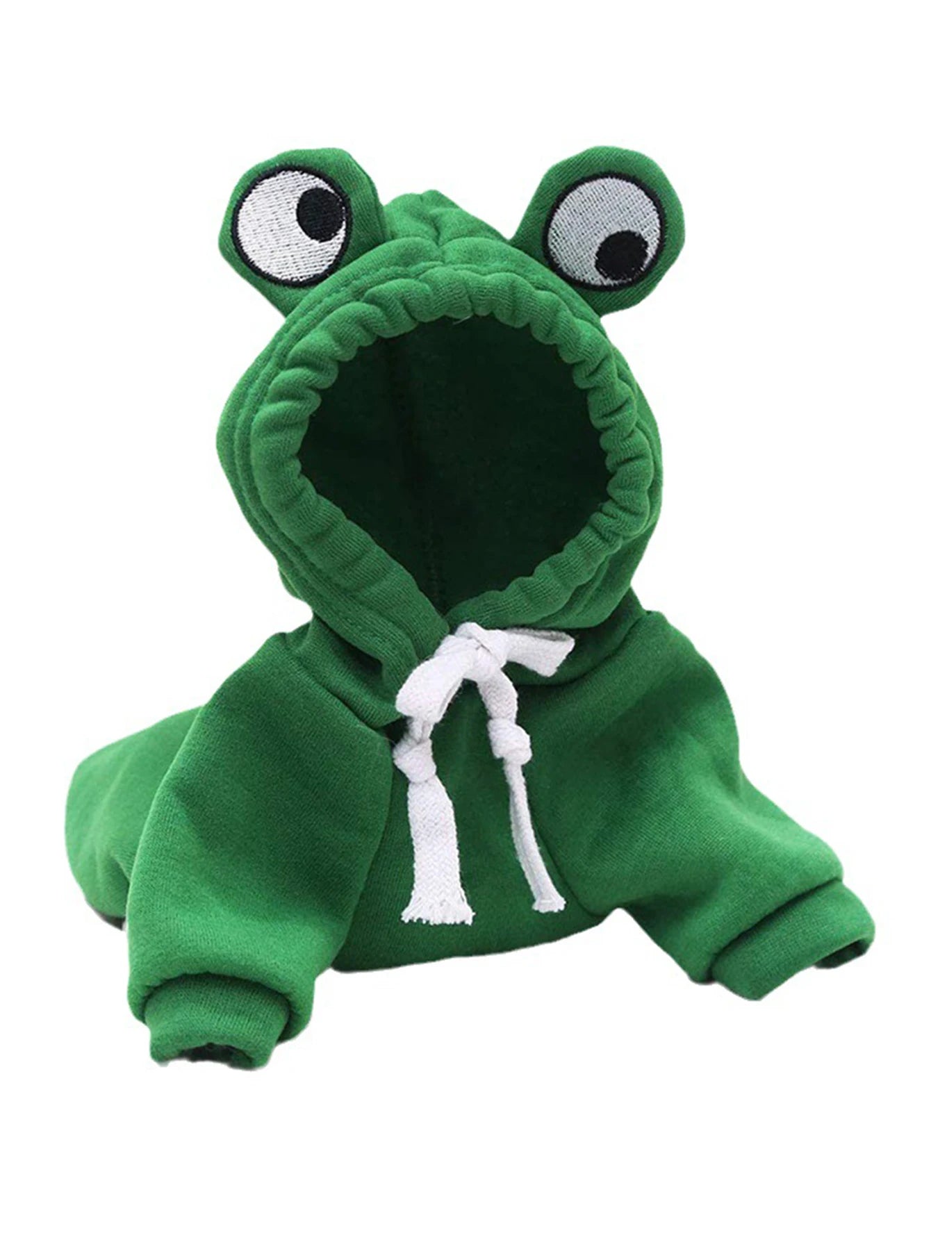 1PC Green Frog Pet Sweater for Small to Medium Dogs Cute Hoodie with Fun Design Polyester Dog Sweater to Keep Your Pup Cozy And Stylish