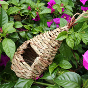 Hand Woven Hibiscus Grass Nest Gourd Bird House for Outdoor Garden