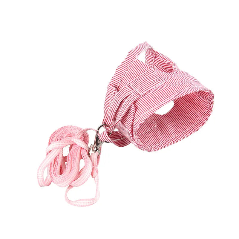 S/L Small Pets Chest Strap Hamster Outdoor Traction Rope Adjustable Harness Leash Vest for Rabbit Hedgehog Chinchilla Guinea Pig