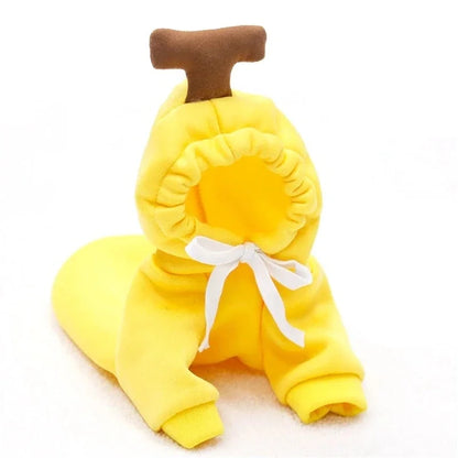 Cute Fruit Dog Hoodie Warm Fleece Pet Clothing for Small Dogs Puppy