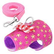 Hamster  Bowtie Striped Star Harness Vest for small animal