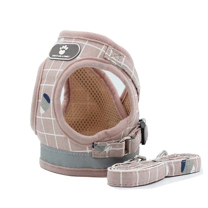 Dog Reflective Harness and Leash Set for Small Dogs | Cats