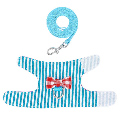 Hamster  Bowtie Striped Star Harness Vest for small animal