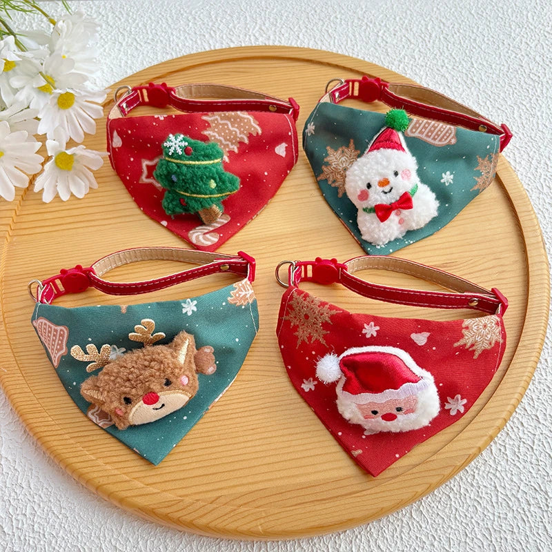 Matching Christmas Dog Scarf & Tree Skirt Set -