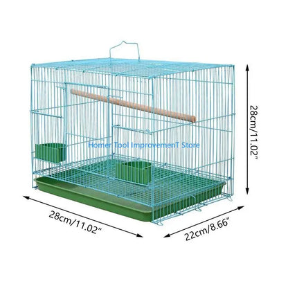 Wire Rectangular Small Cage for Small Birds and Canaries