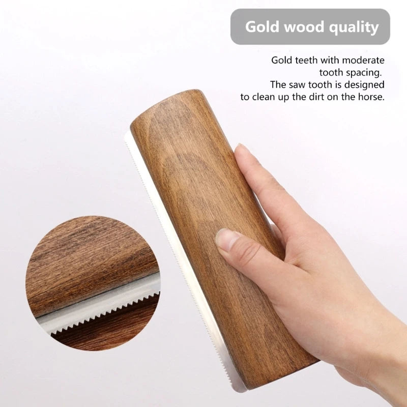 Wooden Horse grooming brush Scrapers Handle for Horse Shedding