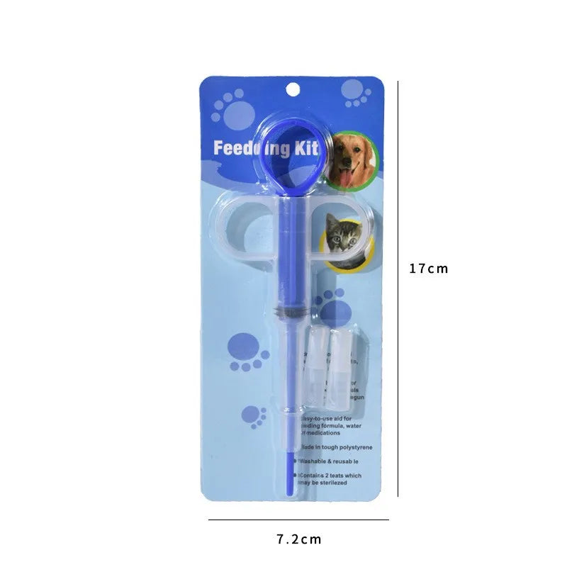 Pet Pill Plunger Popper for Small Cat and Dog Soft Tipped Injection Pusher for Animal Pills Liquid Capsule Medicine Feeding Tool