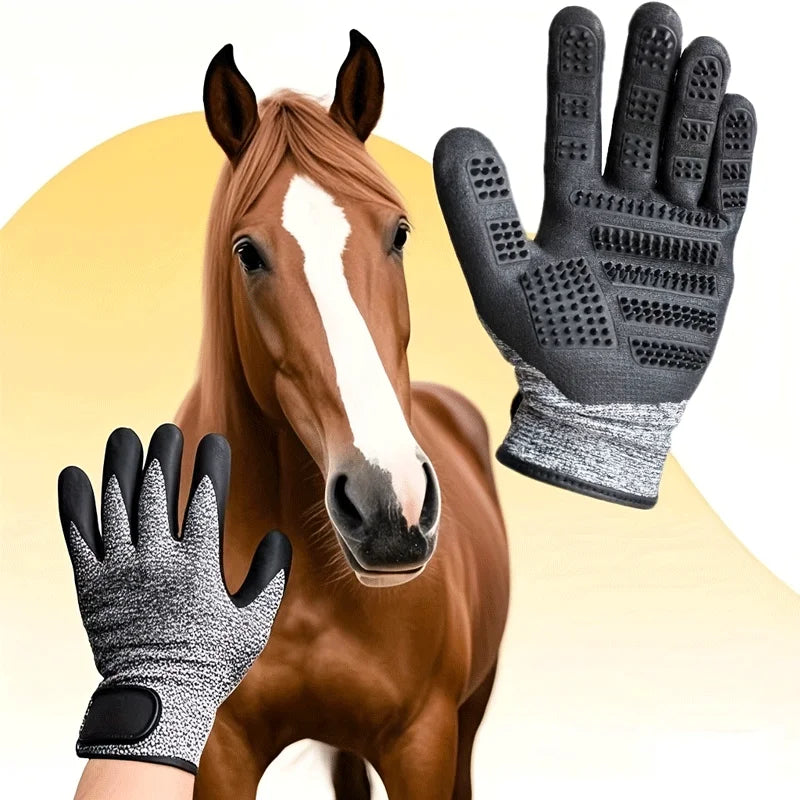 Professional Grooming Gloves for Horses