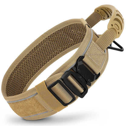 Military Tactical Pet Training Collars With Handle Strong For Medium Large Dogs