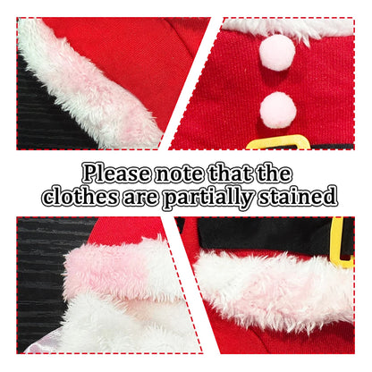 Santa Claus Christmas Pet Costume for Small Medium Dogs Cats