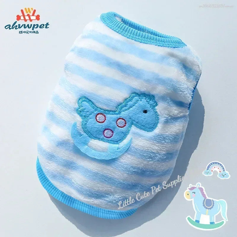 Warm Flannel Dog Vest Winter Jacket for Small Dogs And Cats Puppy Puffer Sweater Soft Pet Clothing X-Small Dog Accessories Supplies