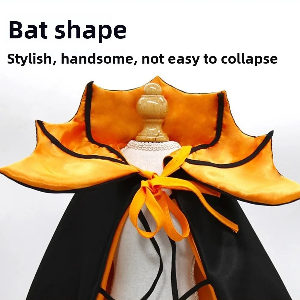 Halloween Bat Transformation Pet Costume Cat Cosplay Cloak Bow Stand-collar Comfortable Kitten Dress Easy to Wear for Party