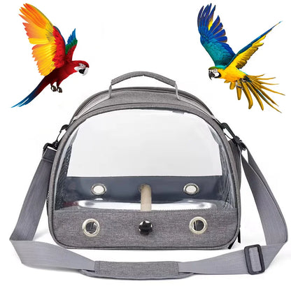 Multi-functional Portable Transport Bird Cage With Stainless Steel Tray for Small Pet