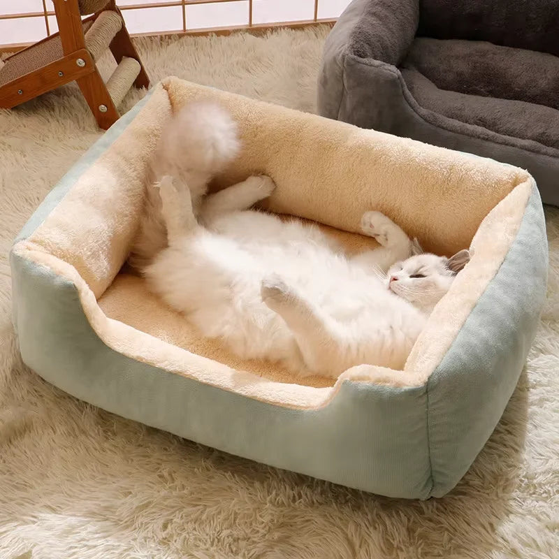Warm Washable Cat And Dog House Bite-Proof Plush Bed for Small to Medium Dogs Breathable All-Year round Pet Nest