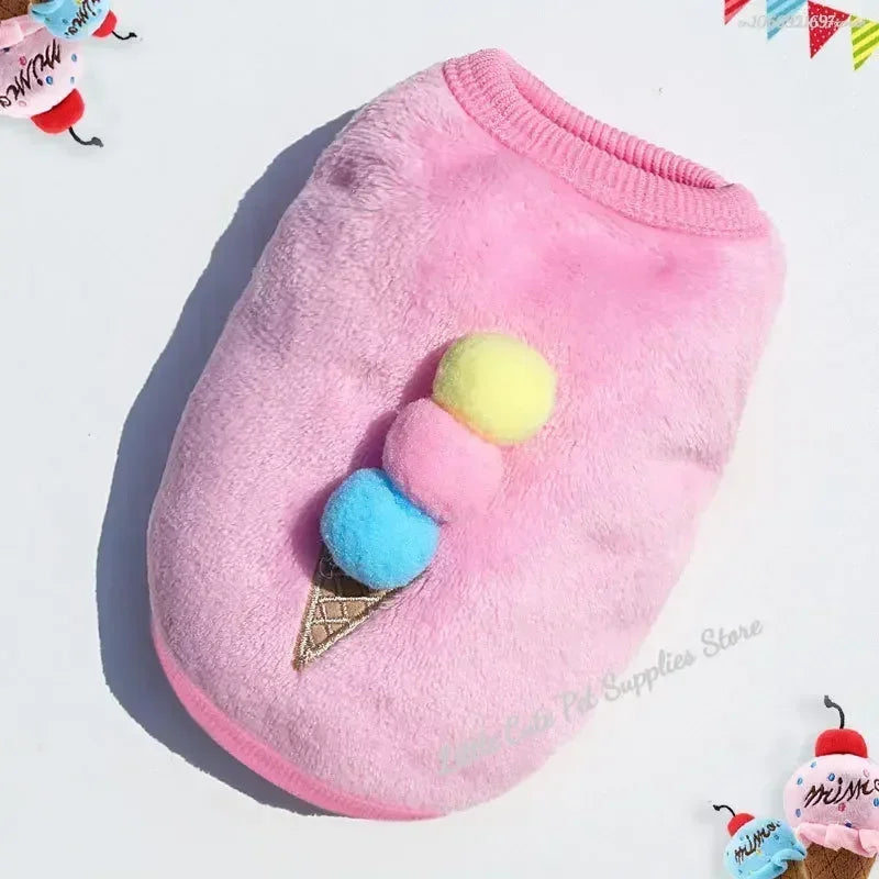 Warm Flannel Dog Vest Winter Jacket for Small Dogs And Cats Puppy Puffer Sweater Soft Pet Clothing X-Small Dog Accessories Supplies