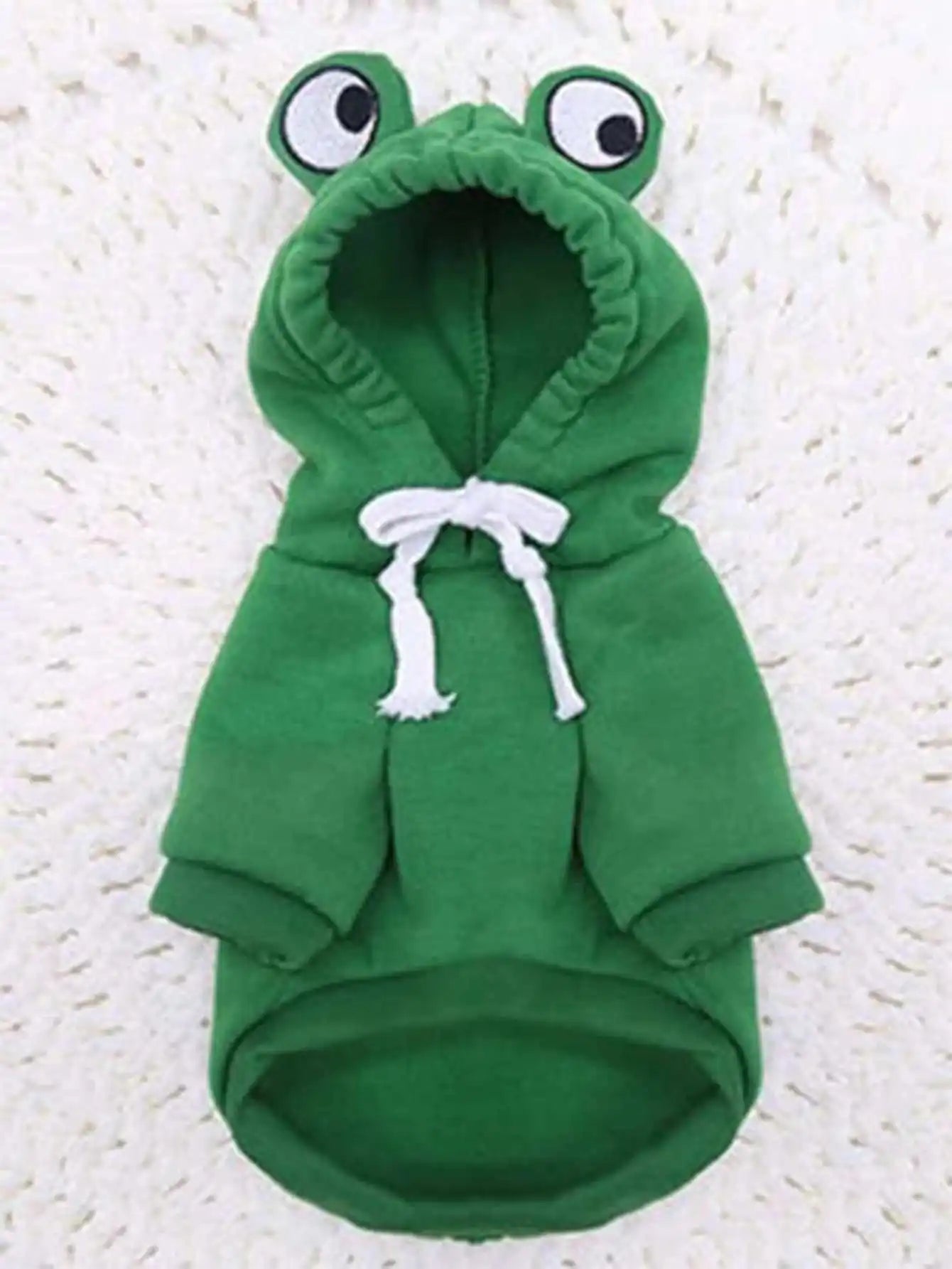 1PC Green Frog Pet Sweater for Small to Medium Dogs Cute Hoodie with Fun Design Polyester Dog Sweater to Keep Your Pup Cozy And Stylish