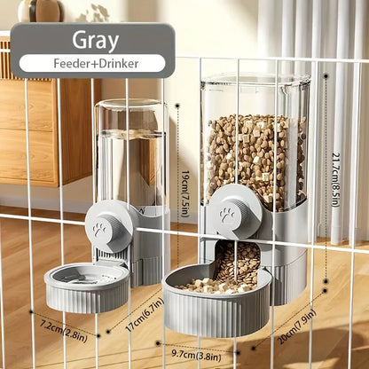 Hanging Automatic wire Pet Food Feeder/Water Dispenser