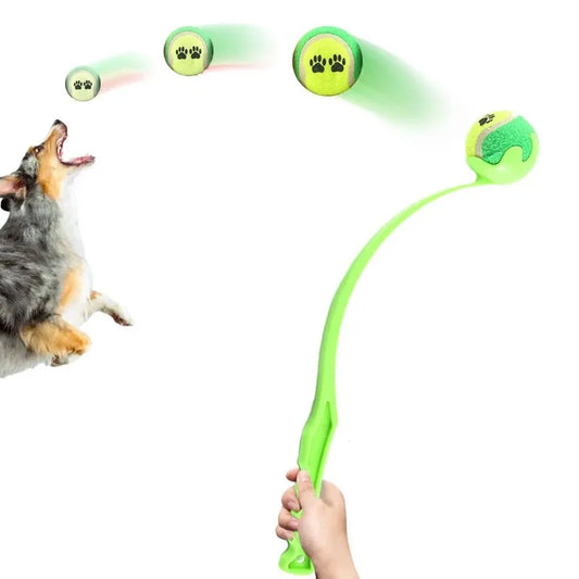 Interactive Dog Tennis Training Ball Thrower Outdoor Toy for Dogs Plastic Material Durable Ball Launcher for Pet Exercise