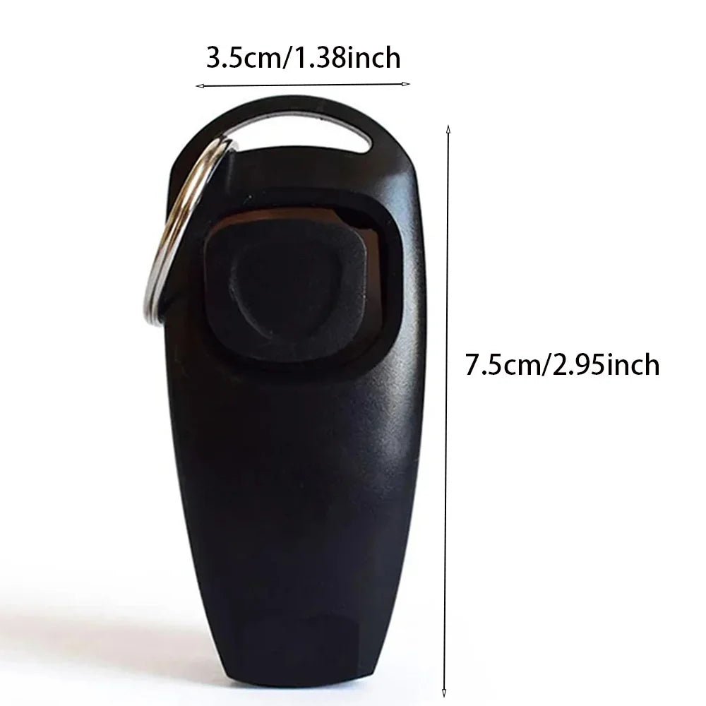 Dog Training Clicker with Whistle Key Ring And Wrist Strap Pet Supplies for Obedience Commands Short And Eye-catching