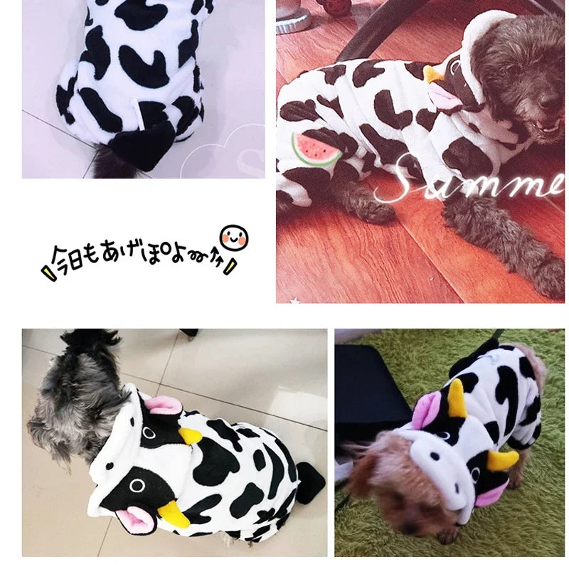 Soft Warm Fleece Dog Jumpsuit Pet Hoodie for Small Dogs Puppy Cats Chihuahua Yorkshire - Winter Costume Coats All Seasons