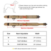 Military Tactical Pet Training Collars With Handle Strong For Medium Large Dogs