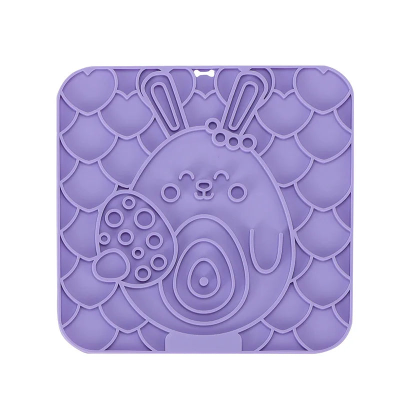 Pet Lick Silicone Mat Slow Food Plate for Dogs Bathing Distraction Dog Sucker Feeder Supplies Training Bowl Universal Plastic