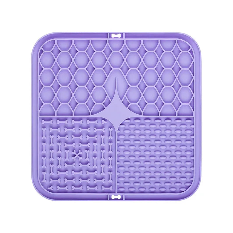 Pet Lick Silicone Mat Slow Food Plate for Dogs Bathing Distraction Dog Sucker Feeder Supplies Training Bowl Universal Plastic