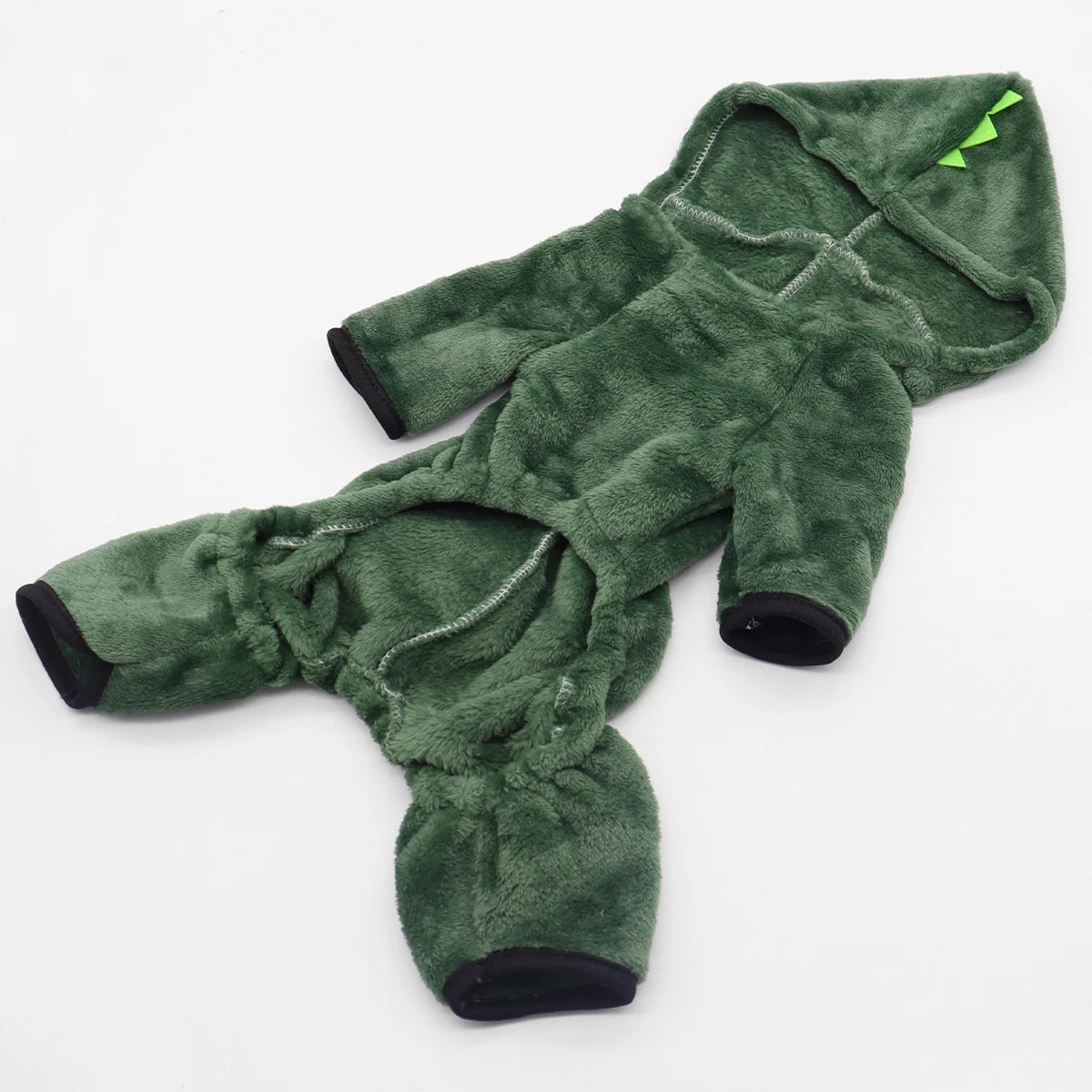 Halloween Dinosaur Cosplay Costume for Small Dogs & Cats - Warm Fleece Hoodie Sweater Pet Clothes Winter Pet Coat